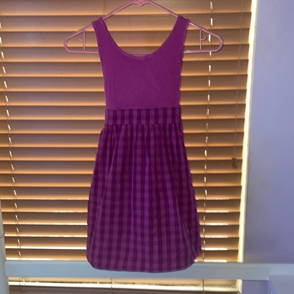 Purple checker Cherokee dress girls size 6